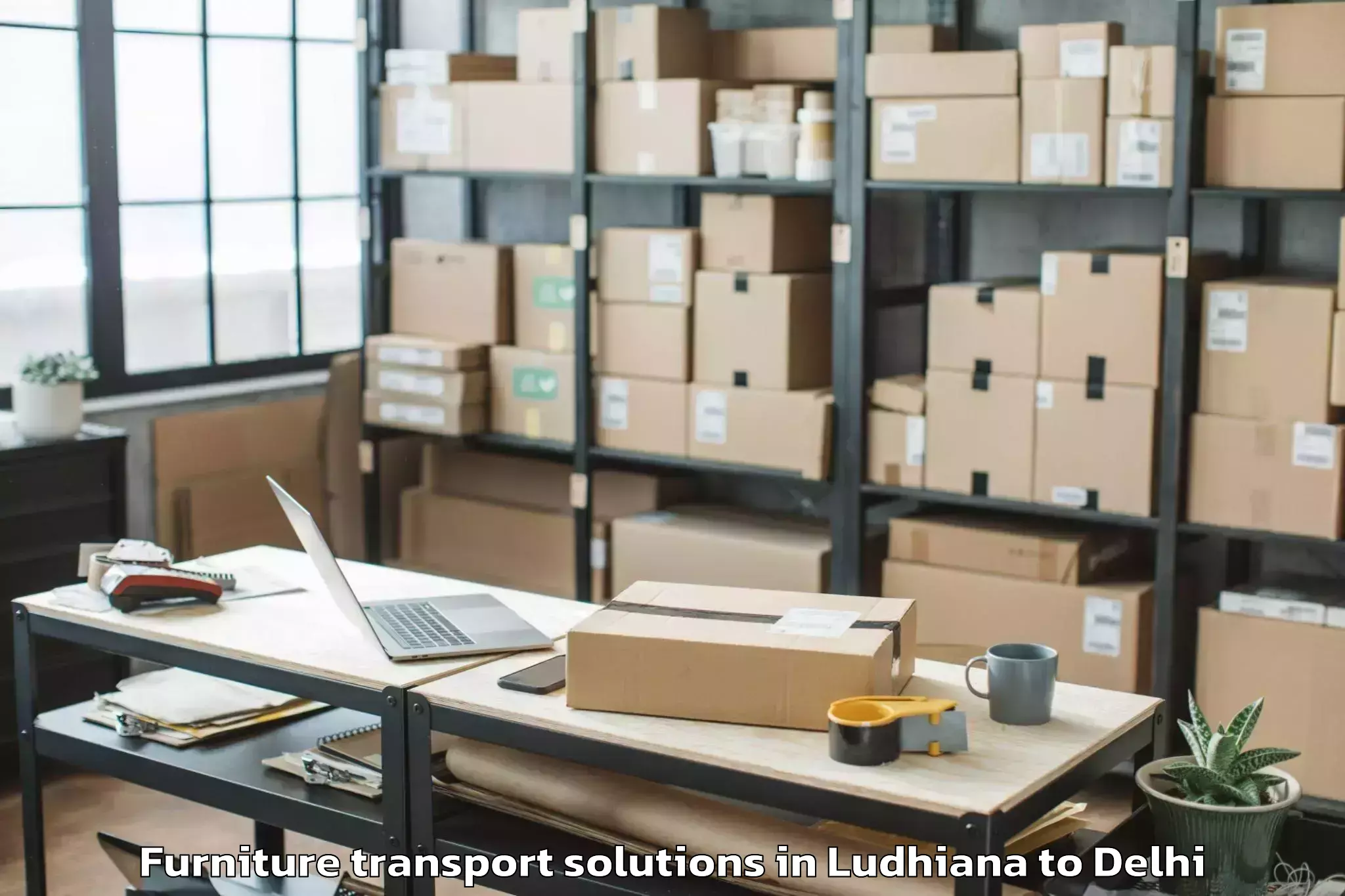 Professional Ludhiana to Dlf Emporio Mall Furniture Transport Solutions